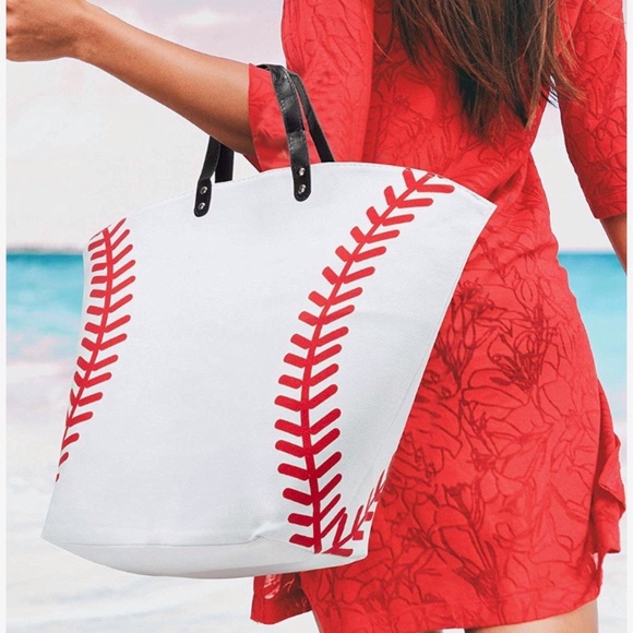 Handbags - XL BASEBALL canvas Sports Tote Bag Travel Purse